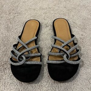 Torrid Sparkly Wide Width Slip-on Sandals